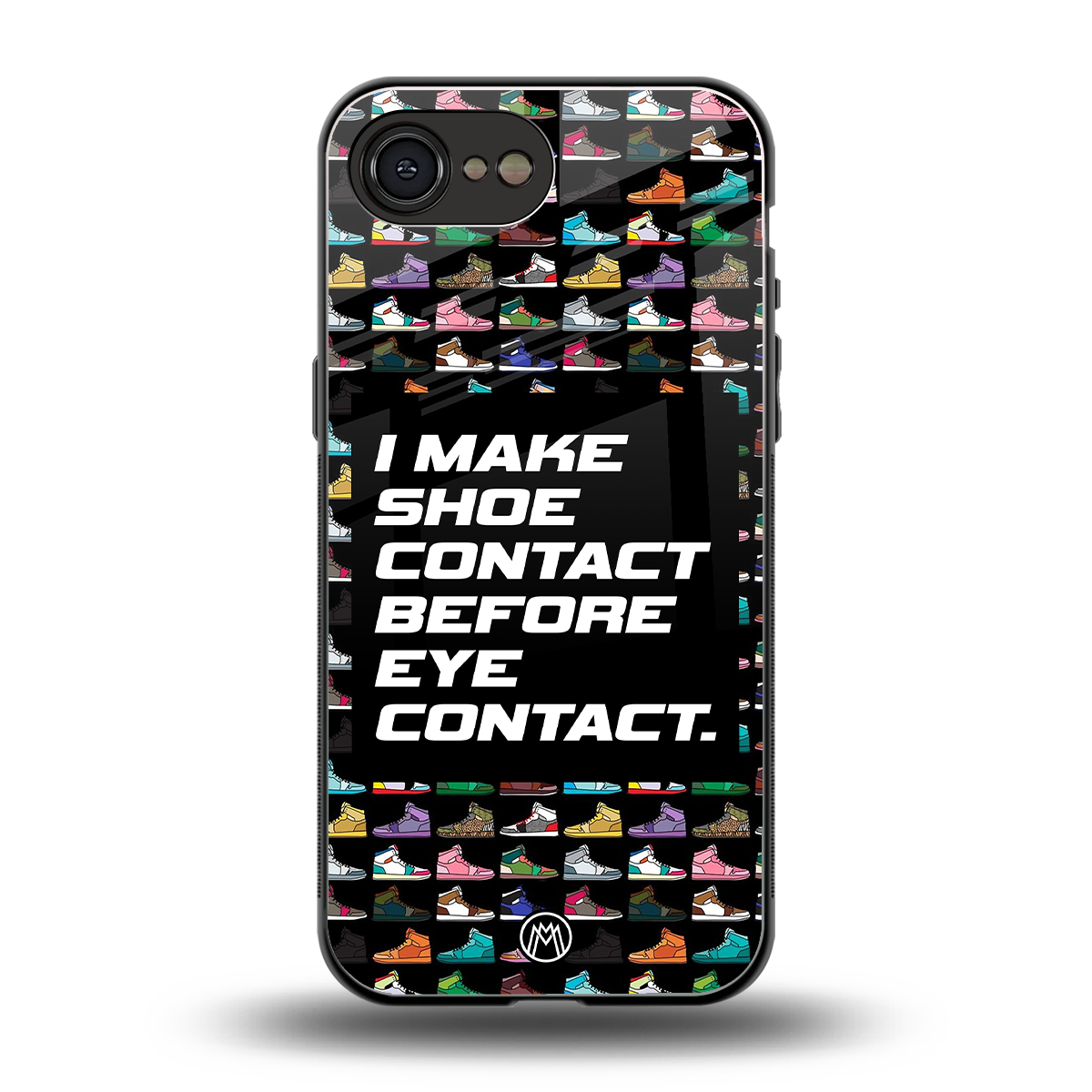 shoe contact back phone cover | glass case for iphone 16e
