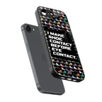 shoe contact back phone cover | glass case for iphone 16e