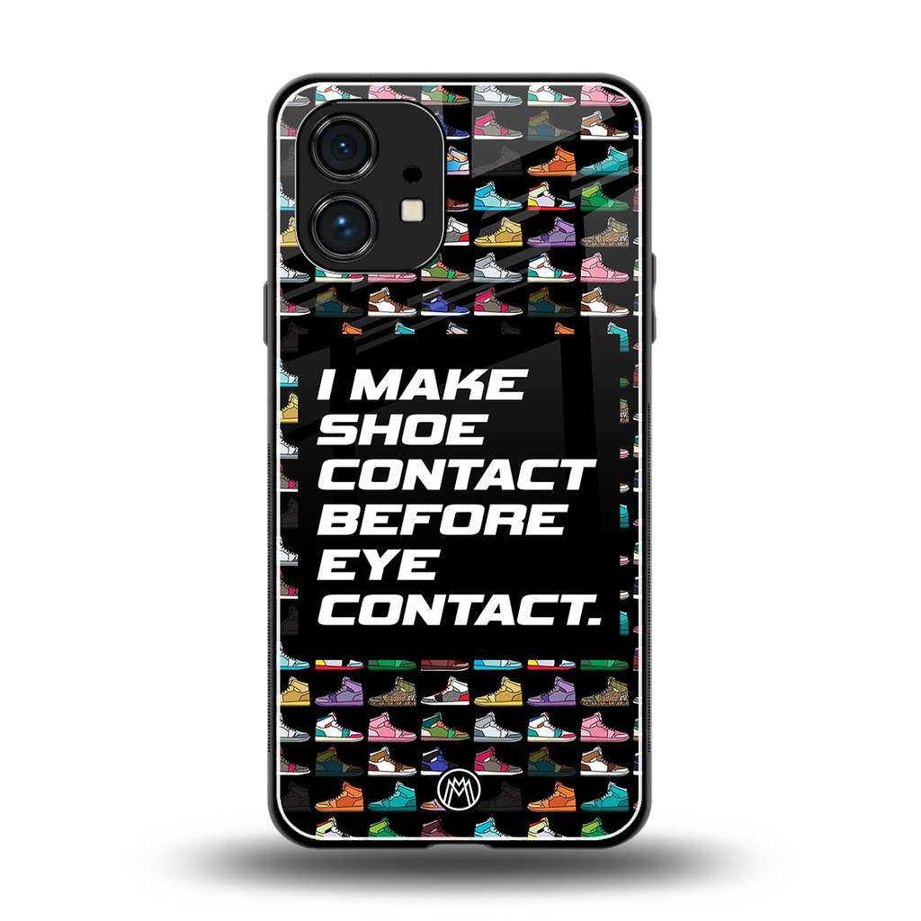 shoe contact back phone cover | glass case for nothing phone 1