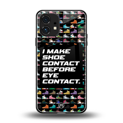 shoe contact back phone cover | glass case for nothing phone 1