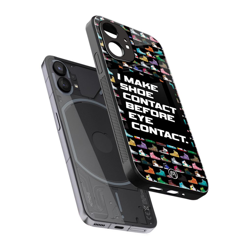 shoe contact back phone cover | glass case for nothing phone 1