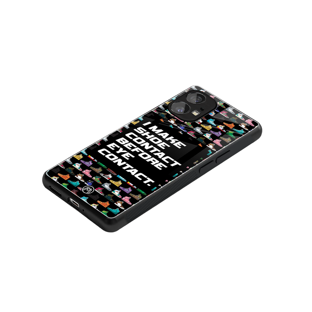 shoe contact back phone cover | glass case for nothing phone 1