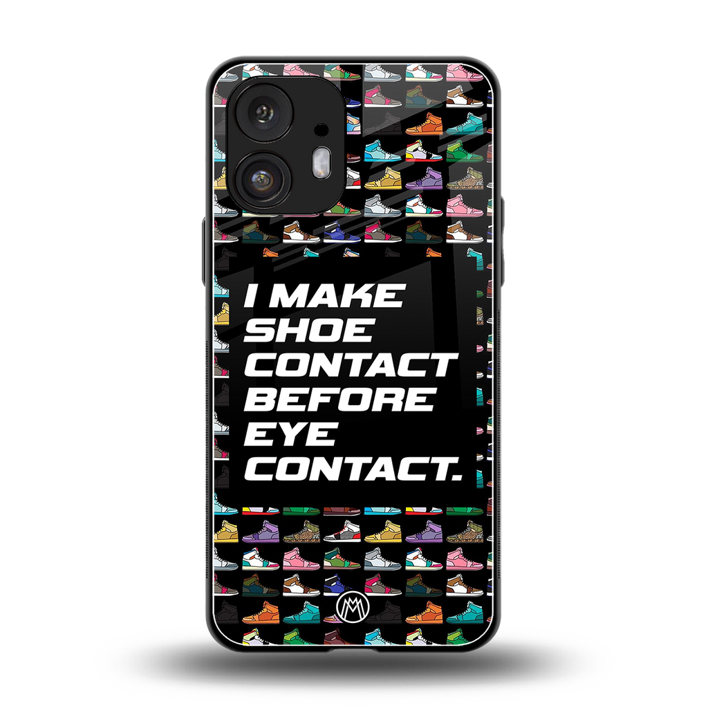 shoe contact back phone cover | glass case for nothing phone 2