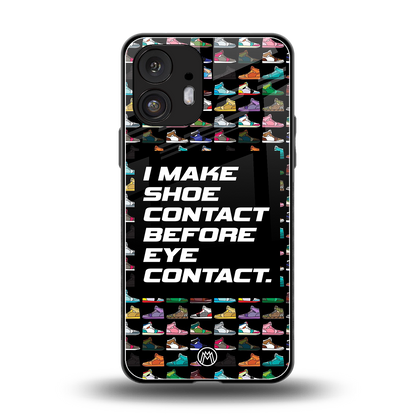 shoe contact back phone cover | glass case for nothing phone 2