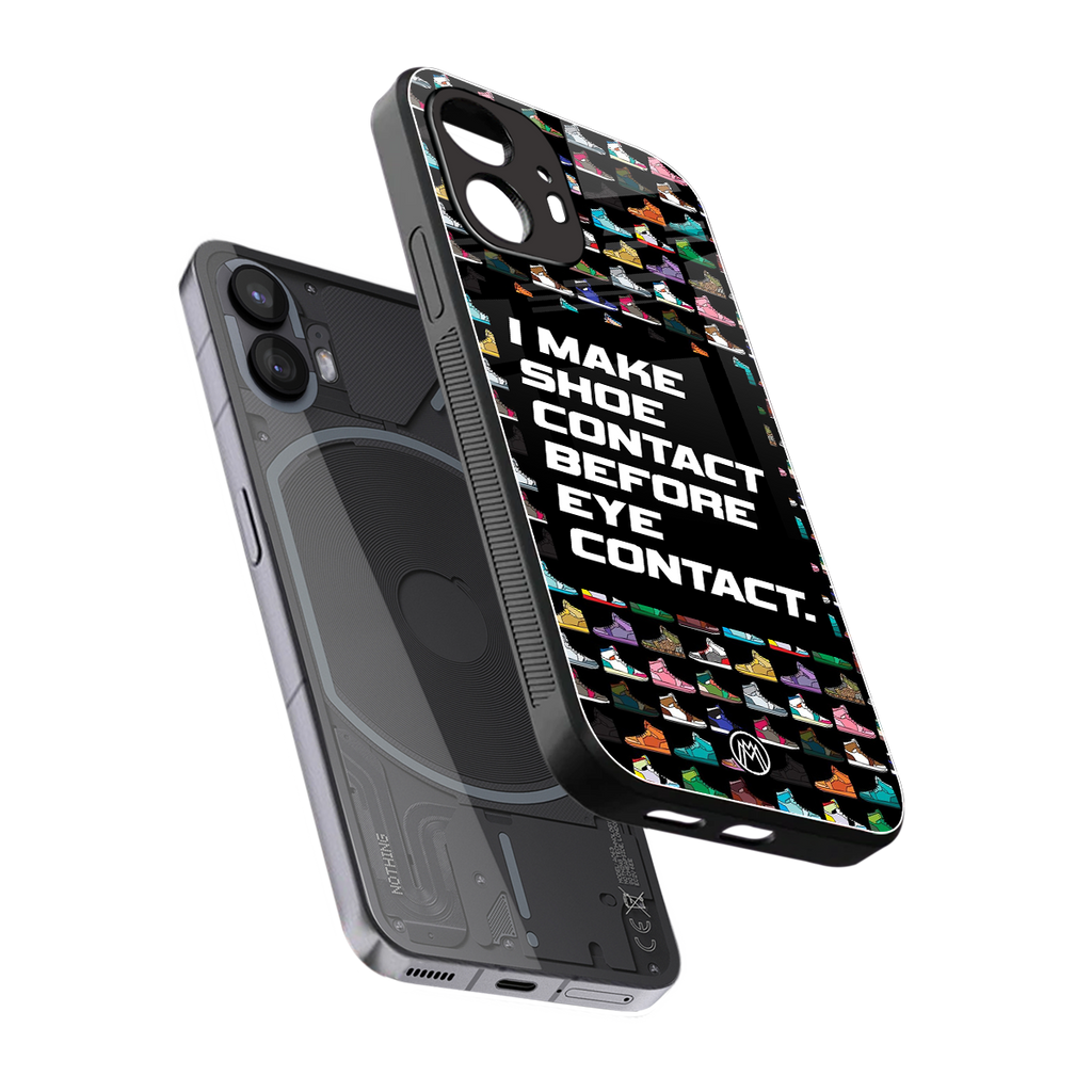 shoe contact back phone cover | glass case for nothing phone 2