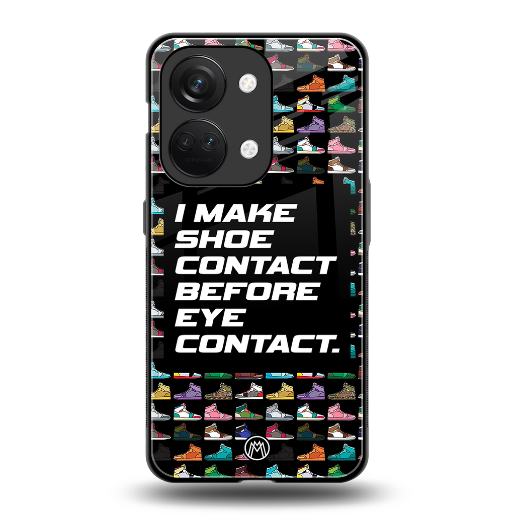 shoe contact back phone cover | glass case for oneplus nord 3