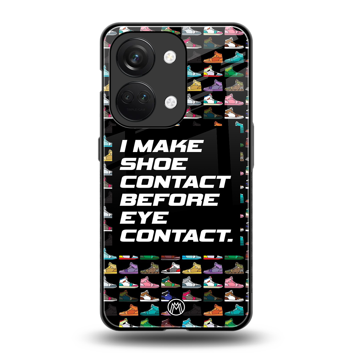 shoe contact back phone cover | glass case for oneplus nord 3