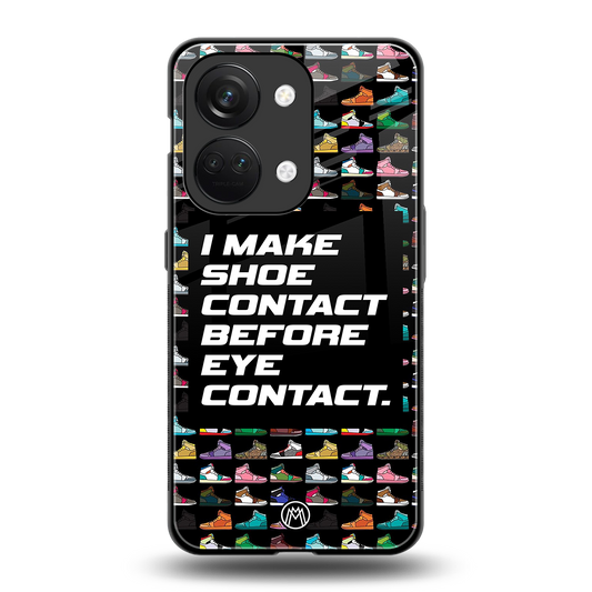 shoe contact back phone cover | glass case for oneplus nord 3