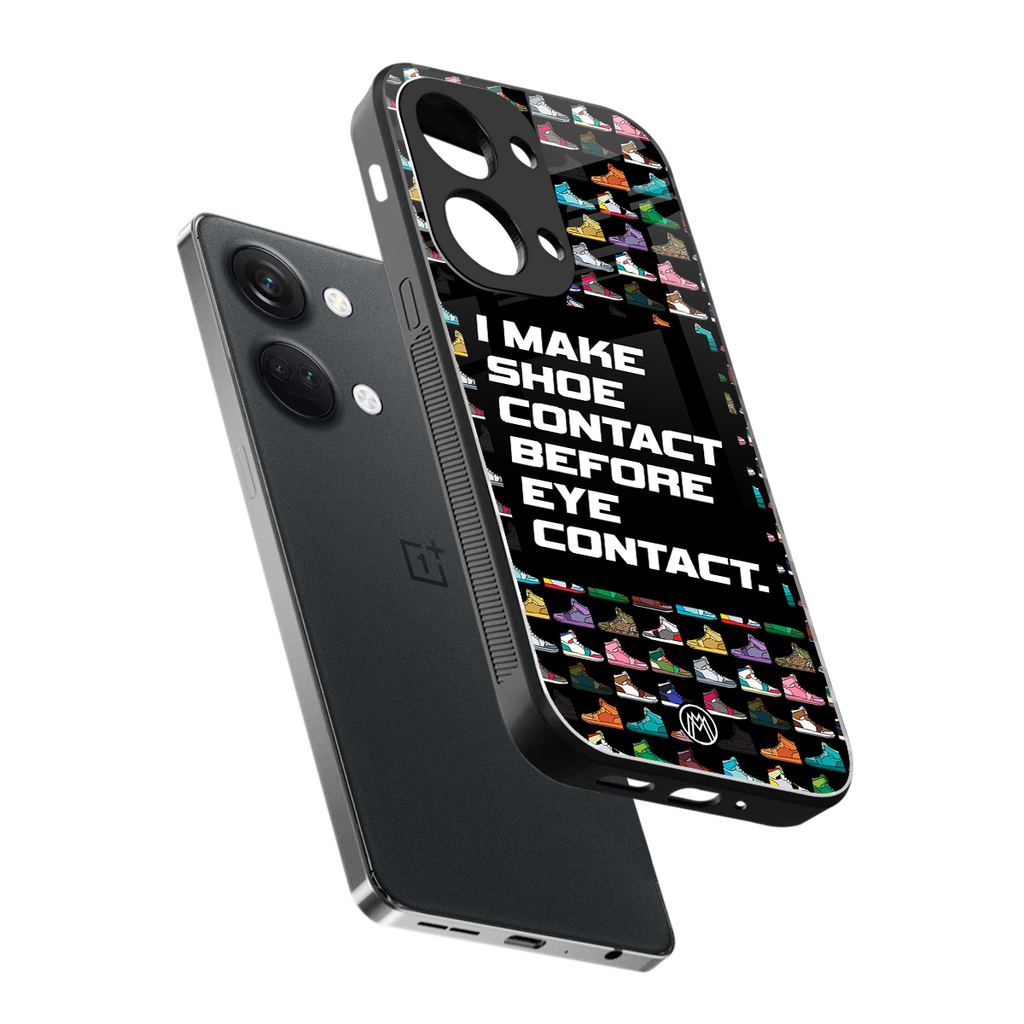 shoe contact back phone cover | glass case for oneplus nord 3