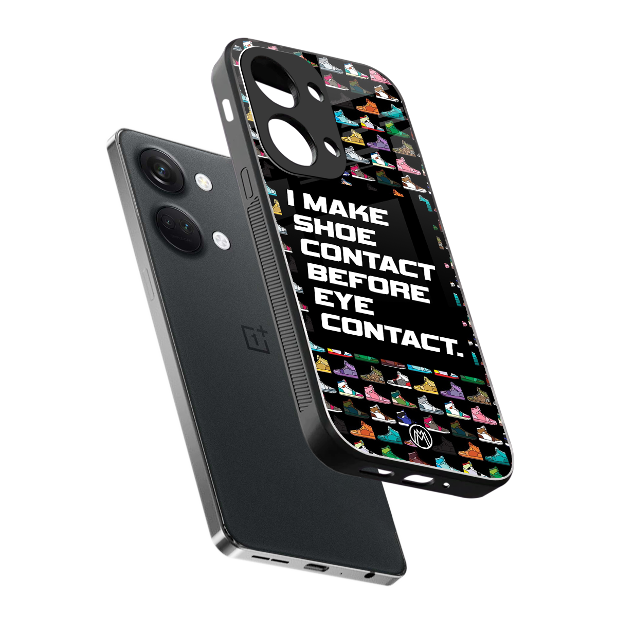 shoe contact back phone cover | glass case for oneplus nord 3