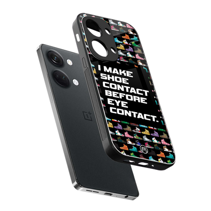 shoe contact back phone cover | glass case for oneplus nord 3