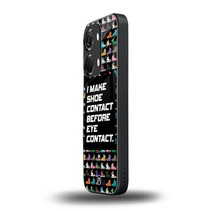 shoe contact back phone cover | glass case for oneplus nord 3