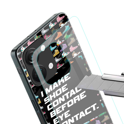 shoe contact back phone cover | glass case for oneplus nord 3