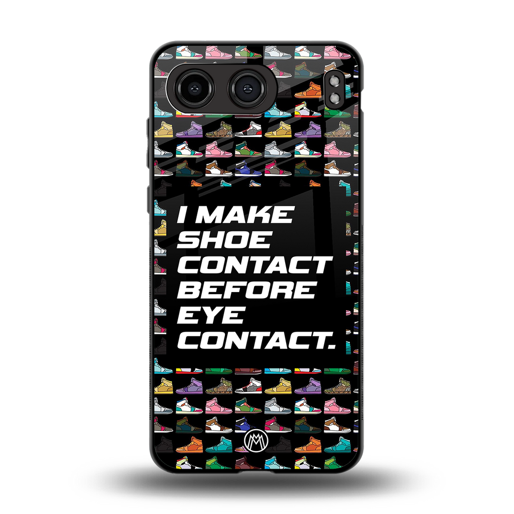 shoe contact back phone cover | glass case for oneplus nord 4