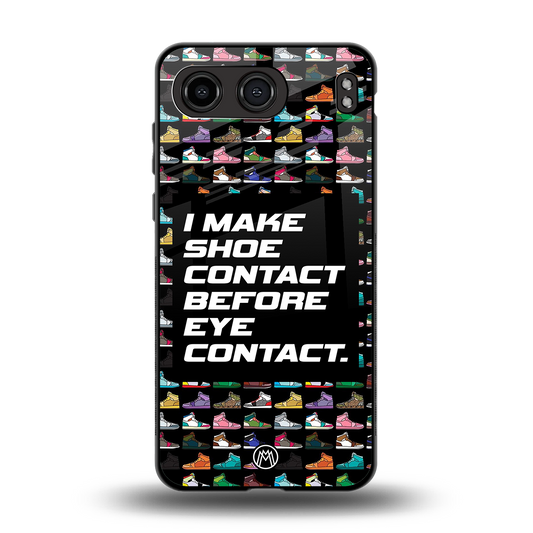 shoe contact back phone cover | glass case for oneplus nord 4