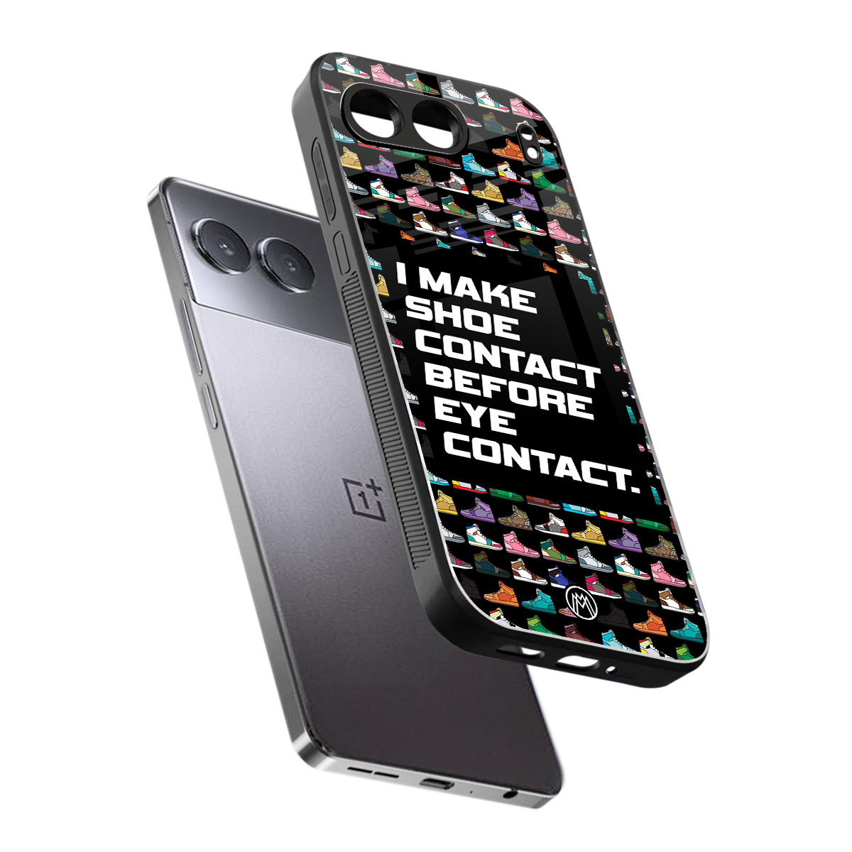 shoe contact back phone cover | glass case for oneplus nord 4