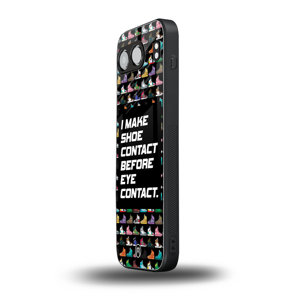 shoe contact back phone cover | glass case for oneplus nord 4