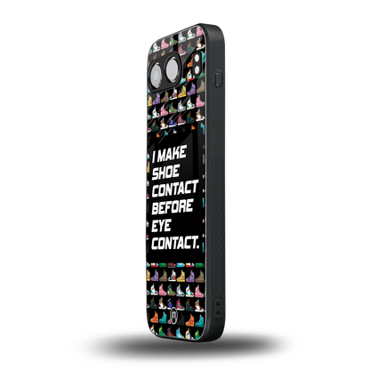 shoe contact back phone cover | glass case for oneplus nord 4