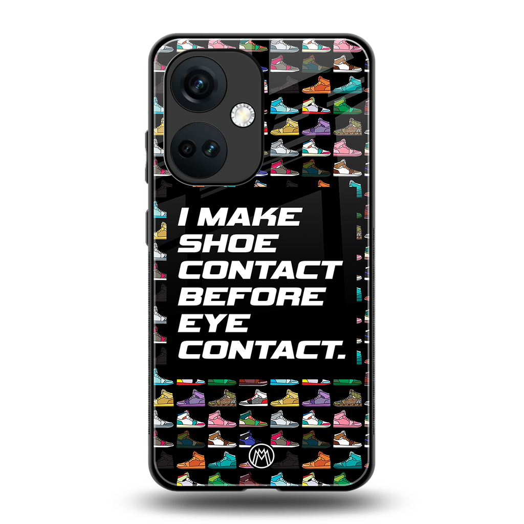 shoe contact back phone cover | glass case for oneplus nord ce 3