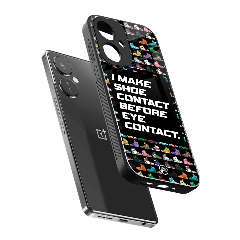 shoe contact back phone cover | glass case for oneplus nord ce 3