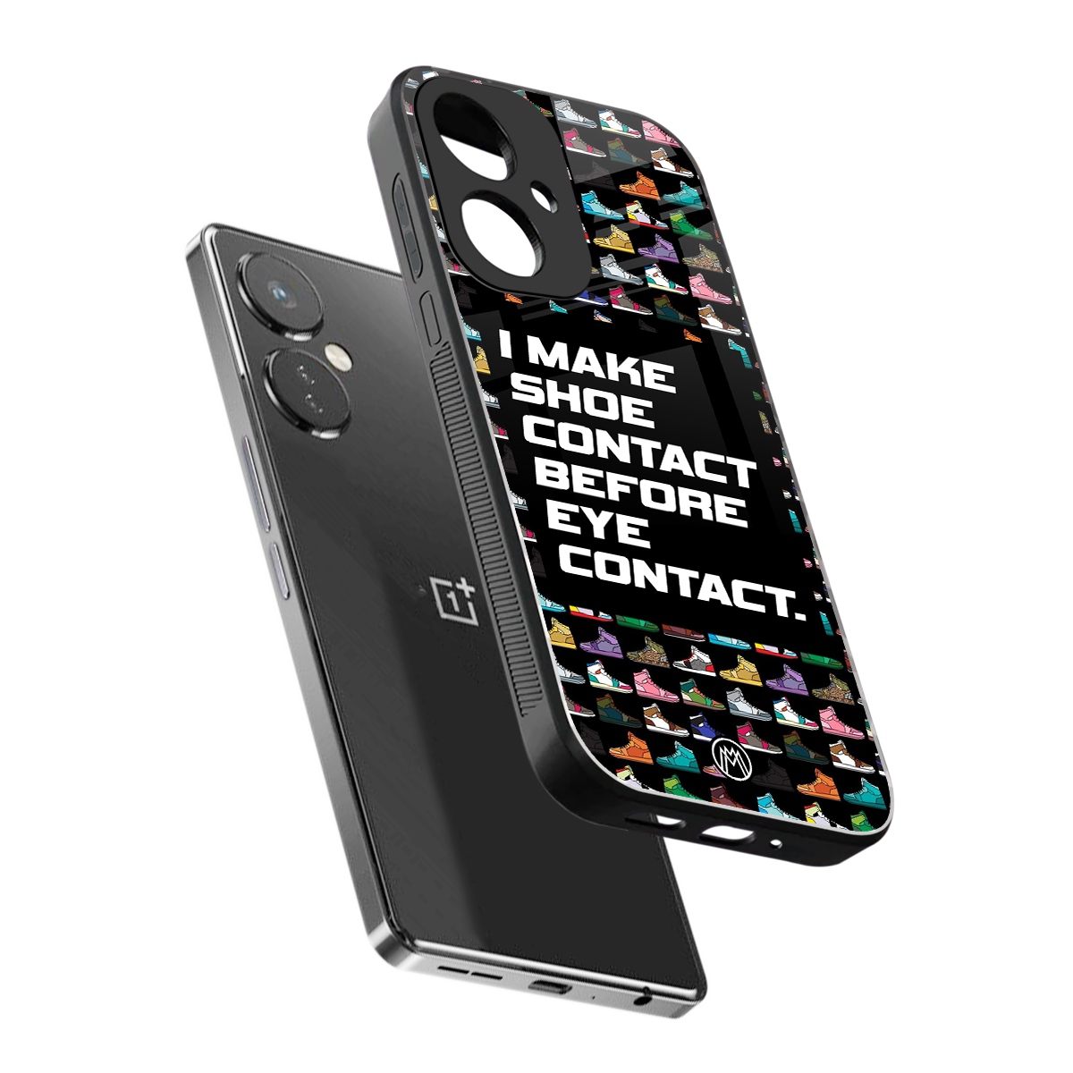 shoe contact back phone cover | glass case for oneplus nord ce 3