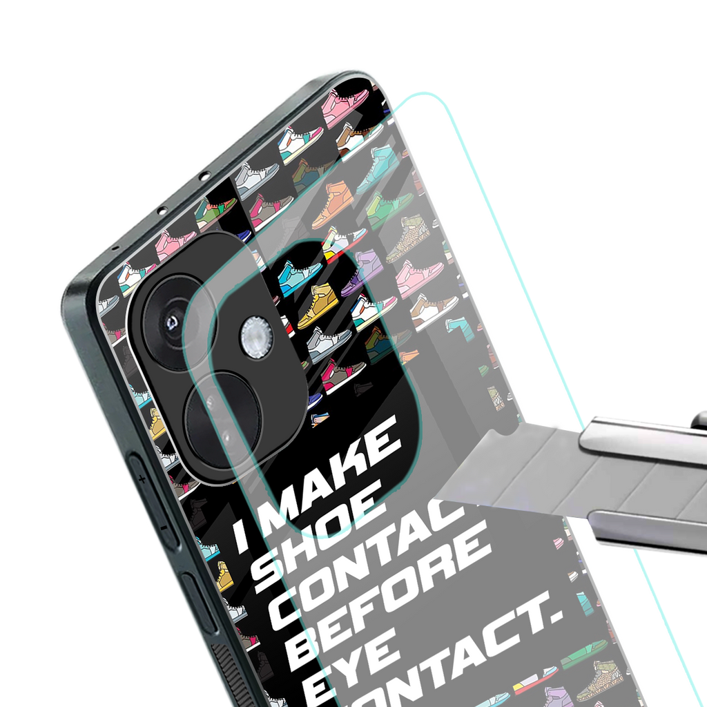 shoe contact back phone cover | glass case for oneplus nord ce 3