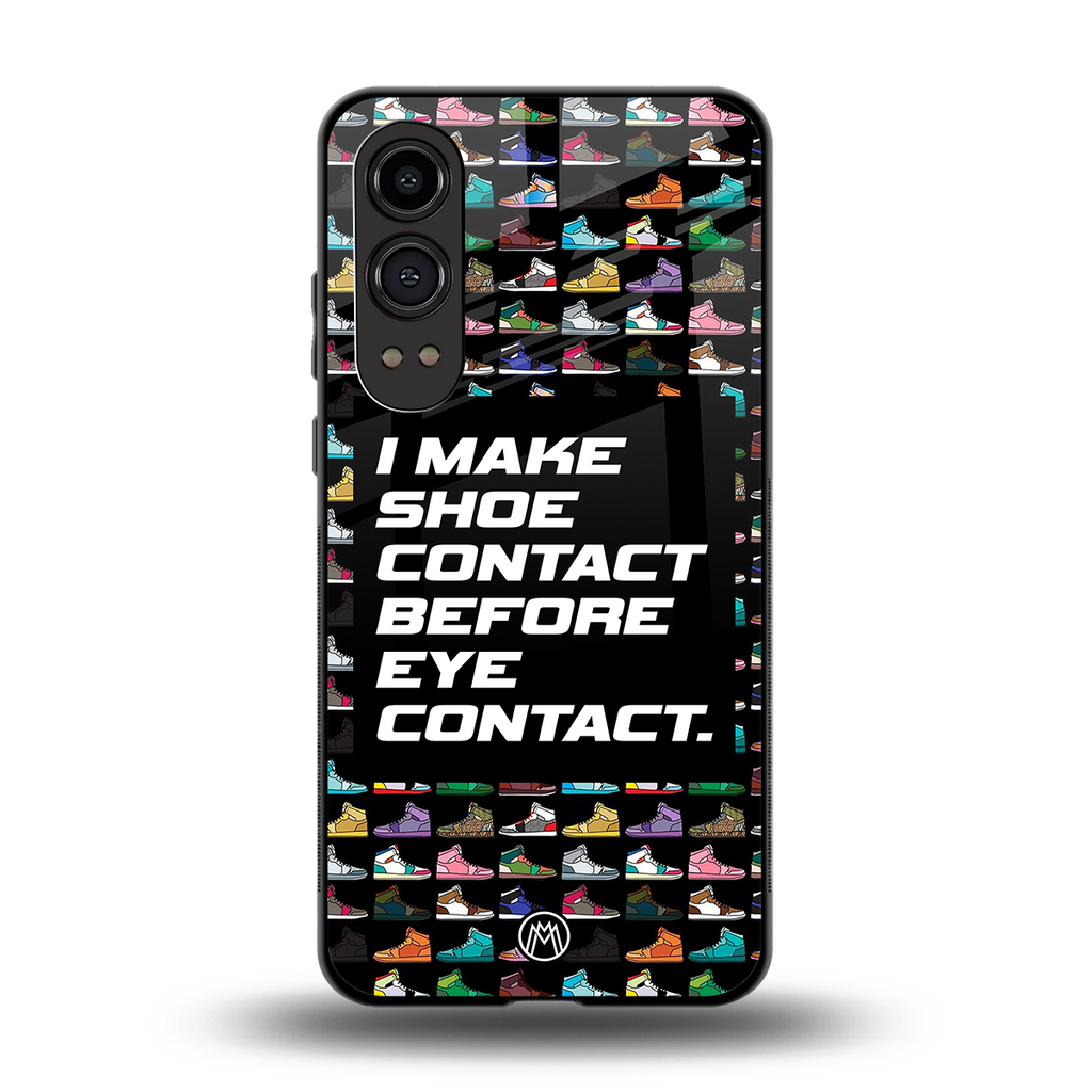 shoe contact back phone cover | glass case for oneplus nord ce 4 lite