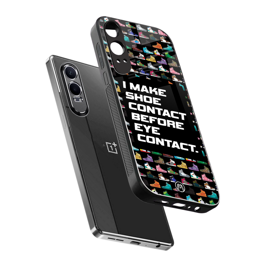 shoe contact back phone cover | glass case for oneplus nord ce 4 lite