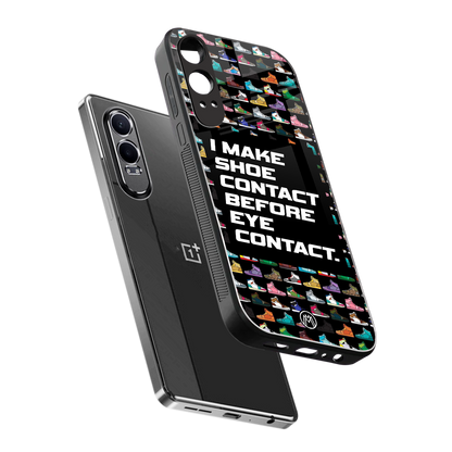 shoe contact back phone cover | glass case for oneplus nord ce 4 lite