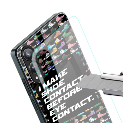 shoe contact back phone cover | glass case for oneplus nord ce 4 lite