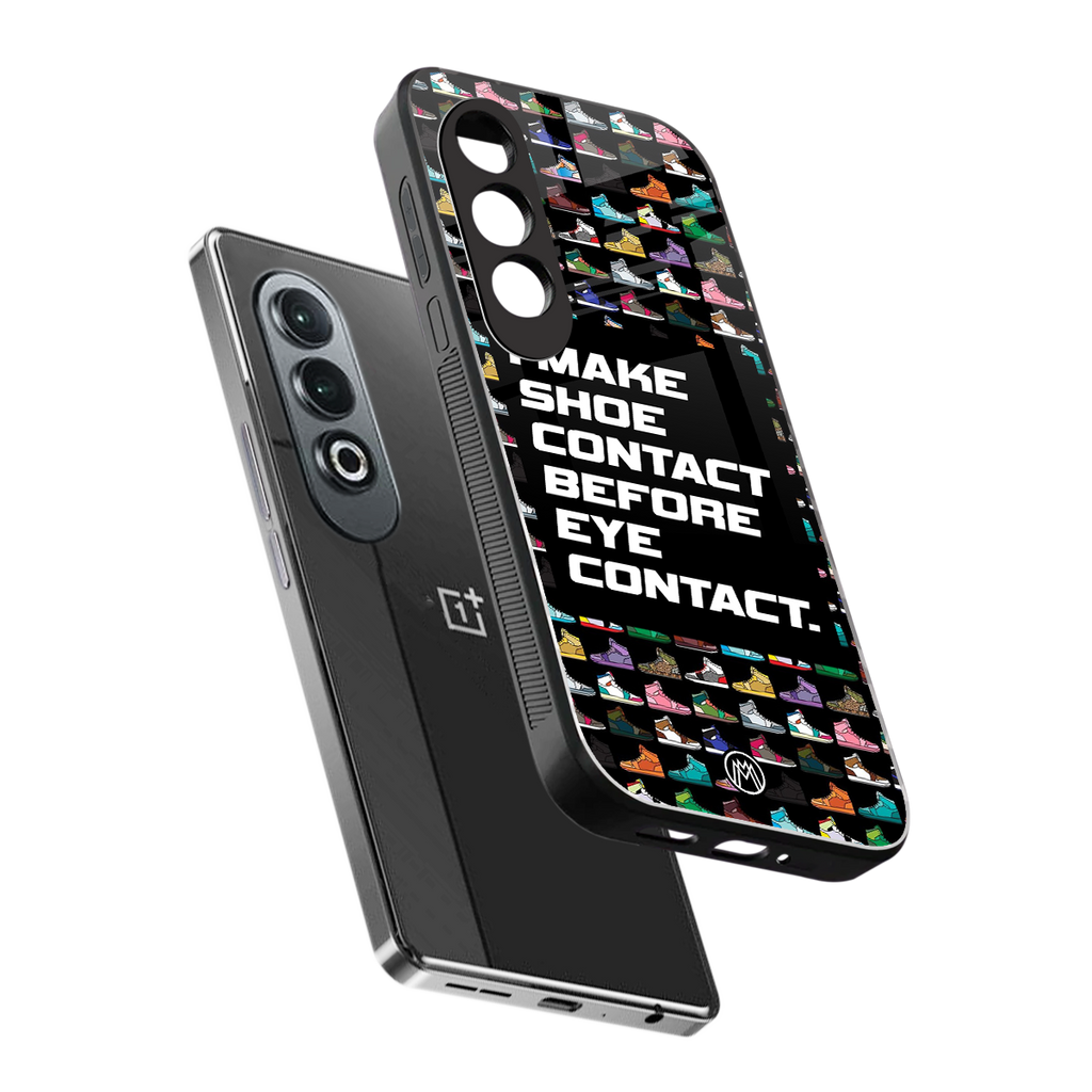 shoe contact back phone cover | glass case for oneplus nord ce 4