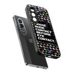 shoe contact back phone cover | glass case for oneplus nord ce 4