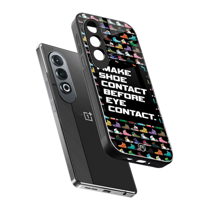 shoe contact back phone cover | glass case for oneplus nord ce 4