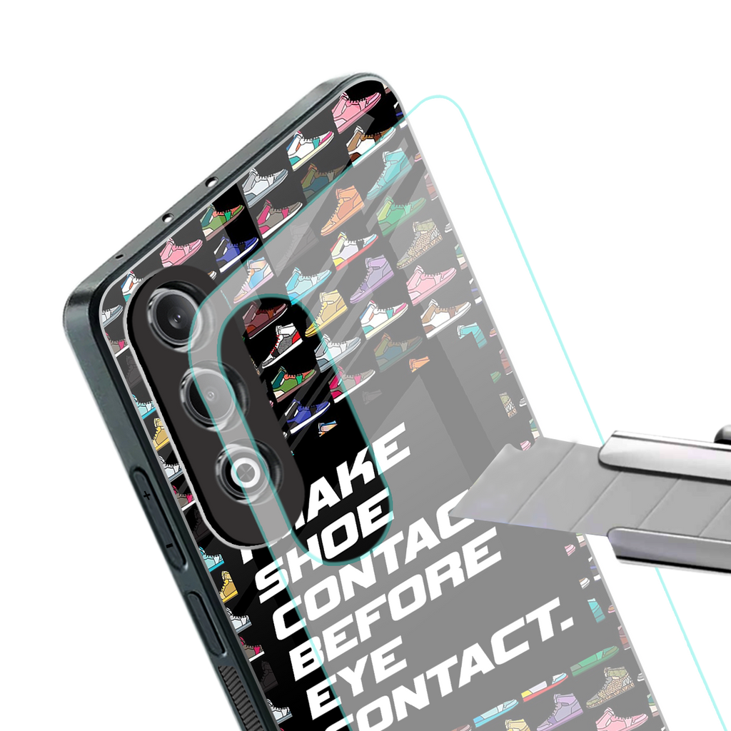 shoe contact back phone cover | glass case for oneplus nord ce 4