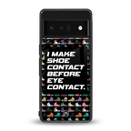 shoe contact back phone cover | glass case for google pixel 6 pro