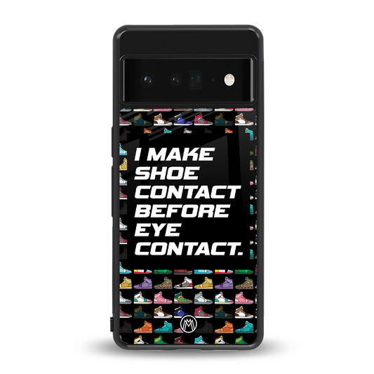 shoe contact back phone cover | glass case for google pixel 6 pro