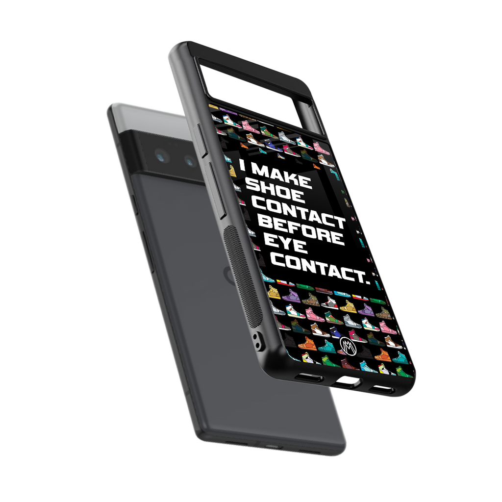 shoe contact back phone cover | glass case for google pixel 6 pro