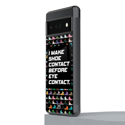 shoe contact back phone cover | glass case for google pixel 6 pro