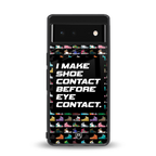 shoe contact back phone cover | glass case for google pixel 6