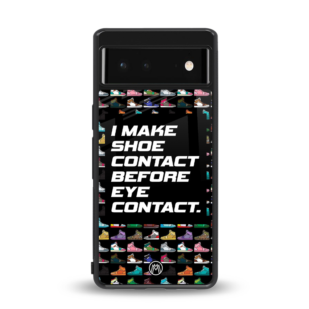 shoe contact back phone cover | glass case for Google Pixel 6A