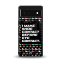 shoe contact back phone cover | glass case for Google Pixel 6A