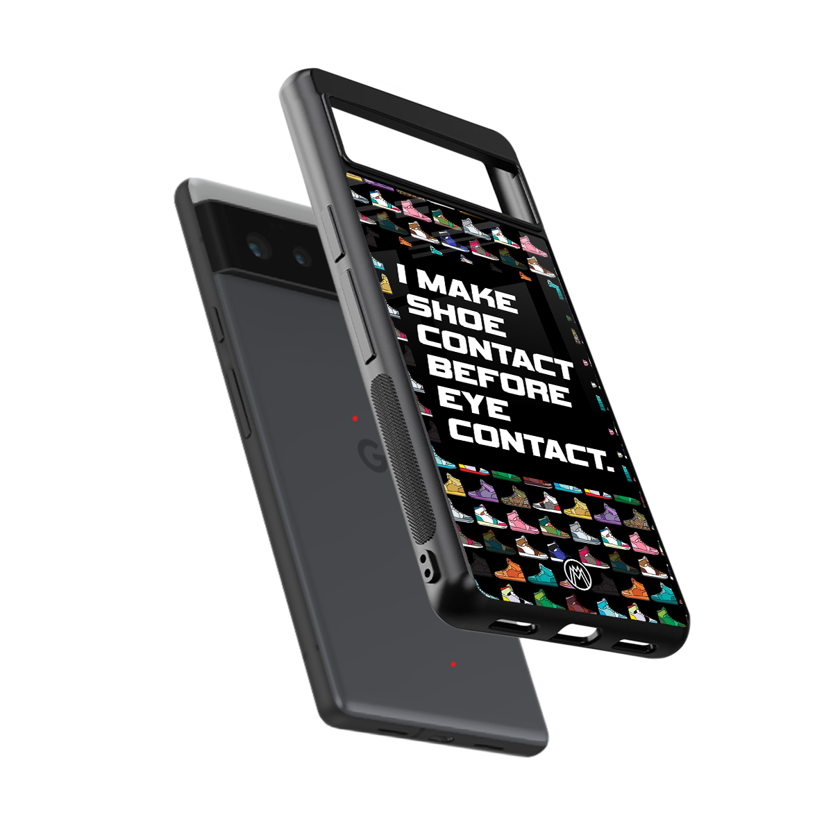 shoe contact back phone cover | glass case for google pixel 6