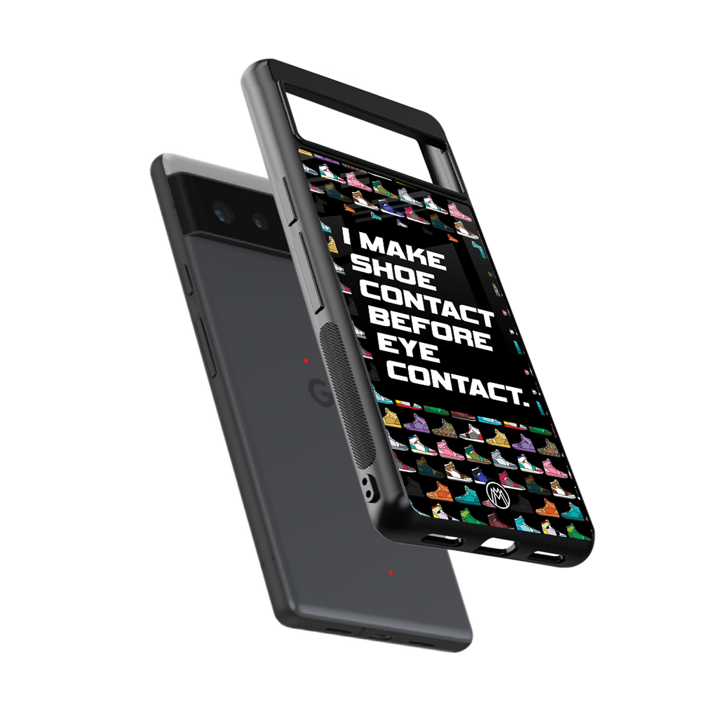 shoe contact back phone cover | glass case for Google Pixel 6A