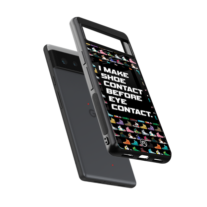 shoe contact back phone cover | glass case for Google Pixel 6A