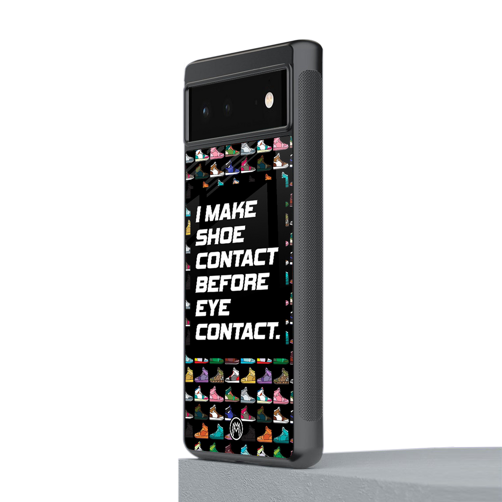 shoe contact back phone cover | glass case for google pixel 6