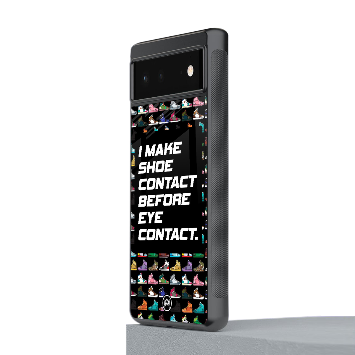 shoe contact back phone cover | glass case for google pixel 6