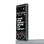 shoe contact back phone cover | glass case for Google Pixel 6A