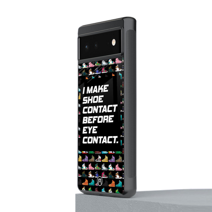 shoe contact back phone cover | glass case for Google Pixel 6A