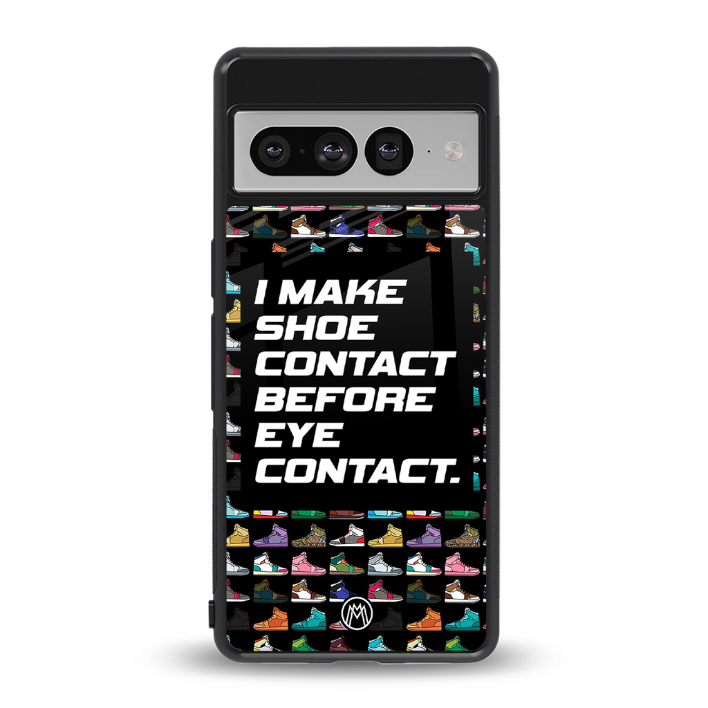 shoe contact back phone cover | glass case for google pixel 7 pro