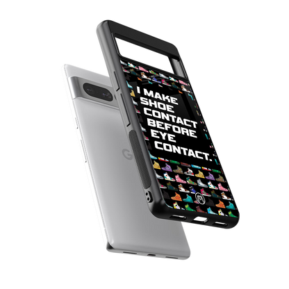 shoe contact back phone cover | glass case for google pixel 7 pro